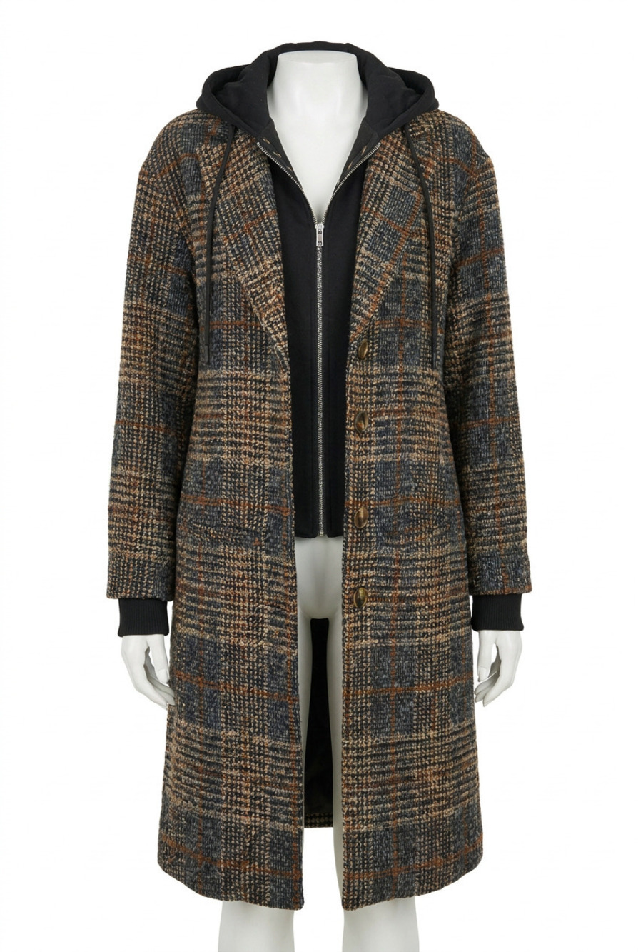 NEW CENTRAL PARK WEST daphne dickey coat in plaid